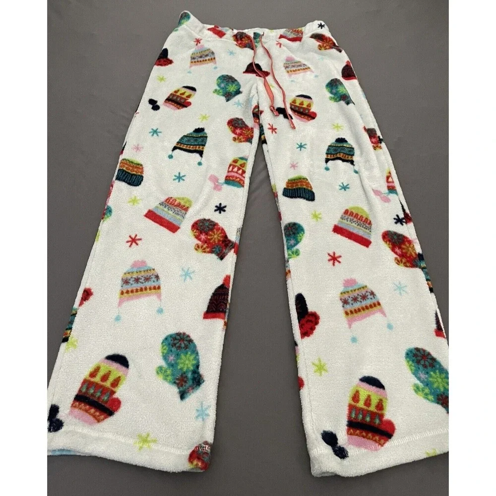 Christmas Mittens/ Hats Superminky‎ Womens Size Medium (8-10) Pajamas Pants